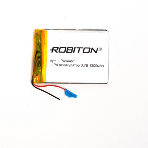 Li-ion polymer battery lp464461 robiton, Li-Pol prism with protection circuit ► Photo 1/1