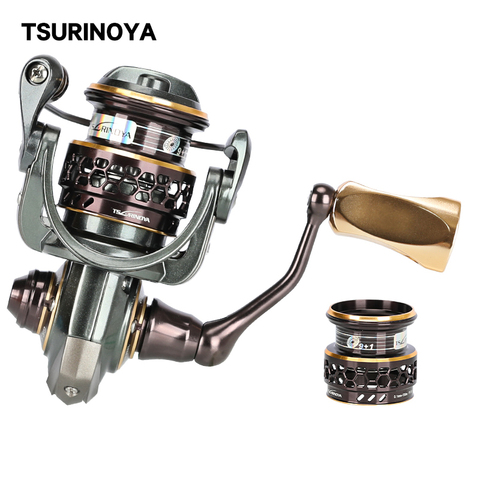 TSURINOYA Bait Finesse Double Spools Ultralight Spinning Fishing Lure Reel Jaguar 500 4kg Drag Power 166g BFS Trout Ajing Reel ► Photo 1/6
