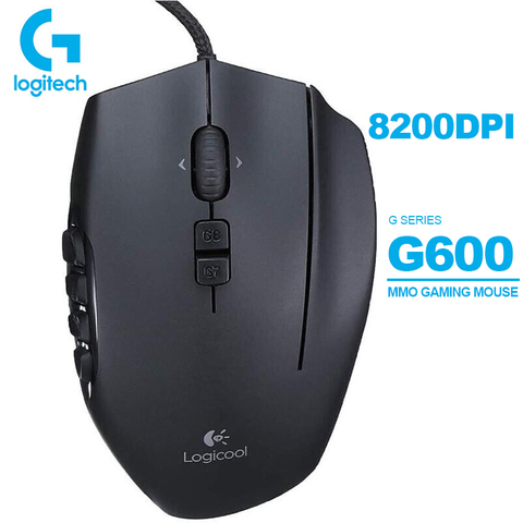 Logitech G600 MMO Wired Gaming Mouse Laptop PC Gamer Mouse 8200DPI Opticali Genuine 17 Programmable Buttons for Windows Mac OS ► Photo 1/6