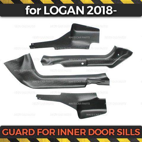 Protective covers for Renault / Dacia Logan 2022- of inner lining ABS plastic door sills interior molding of carpet styling ► Photo 1/6