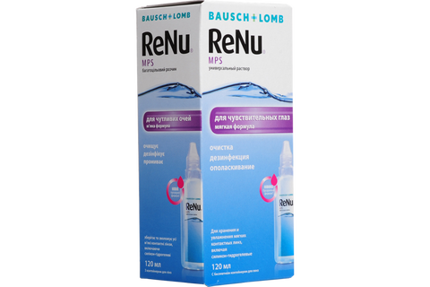 Renu MPs universal solution (120 ml.),lens solution, liquid for floor, lens liquid, Eye drops, eye drops, liquid for, liquid for floor salt, liquid without nicotine,eye drops cataract, saline nicotine solution, eye dro ► Photo 1/1