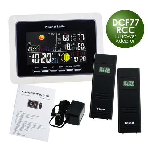 DCF77 RCC Receiver Wireless Weather Station 5 State Forecast Indoor Outdoor Colorful Display LED Backlight ► Photo 1/6