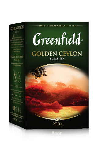 Tea black Greenfield Golden Ceylon leaf 200g black leaf tea gift tea sets assorted tea гринфилд ► Photo 1/2