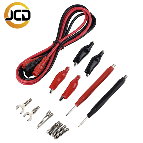 QHTITEC Electrical Multimeter Test Leads Set with Alligator Clips Test Hook Test Probes Lead Professional Kit 1000V 10A CAT.II ► Photo 1/6