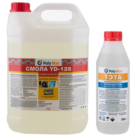 Epoxy resin yd-128 (5 kg) with a curing agent Tet (500gr) ► Photo 1/1