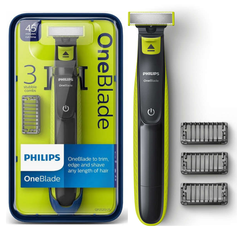 Philips OneBlade QP2520/20 Electric Shaver Razor Beard Trimmer for Men Rechargeable Wet Dry Beard Shaving Machine 3 Combs Durable One Blade Cordless Shaver For Men afeitadora electrica para hombre бритва Электробритва ► Photo 1/6