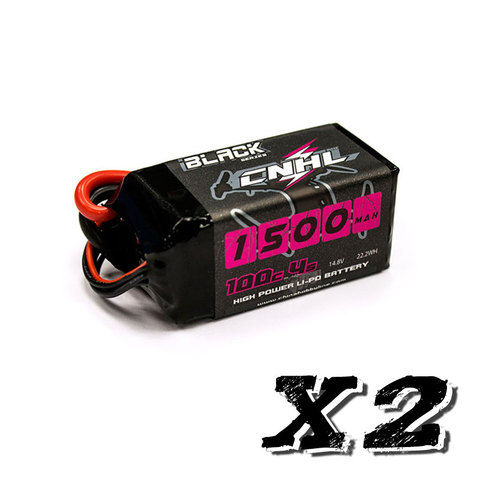 CNHL Black Series 2UNITS Lipo 1500mAh 4S 14.8V 100C Lipo Battery Pack ► Photo 1/3