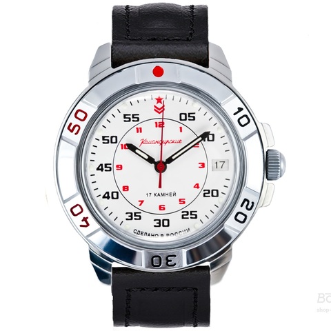 Watch Vostok Komandirskie 431171 Russian mechanical watch manual mechanical white dial ► Photo 1/3