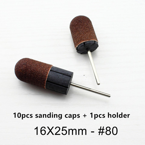 10Pcs 80#120#180#240# Nail Drill Bits 5 size Sanding Bands Block Caps Rubber Mandrel Grip Machine For Pedicure Nail Art Tool ► Photo 1/6