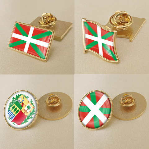Coat of Arms of Basque Country Autonomous Community of Spain Flag Lapel Pins/Broochs/Badges ► Photo 1/5