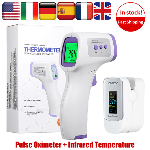 oximetro de dedo Finger Clip Oximeter pulsoksymetr Finger Pulse Monitor Oxygen Saturation Monitor Heart Rate Meter + thermometer ► Photo 1/5