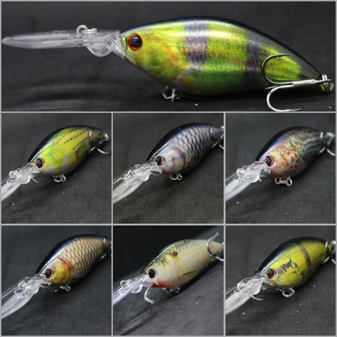 wLure 11cm 18.5g RealSkin Painting Cutting Blade Hooks Deep Diver 4-5 Meters Tight/Fast Action Crankbait Fishing Lure HC739 ► Photo 1/6