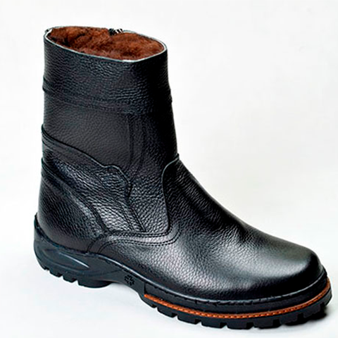 Men's winter boots with a zipper 