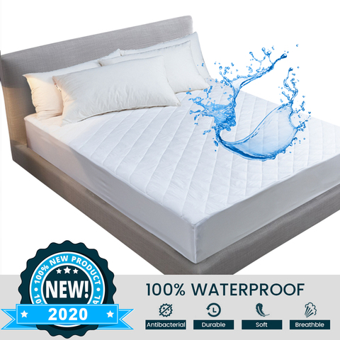 Premium 100% Waterproof Mattress Protector Breathable Noiseless Mattress Pad Cover Smooth Soft Cotton Terry Covers ► Photo 1/6