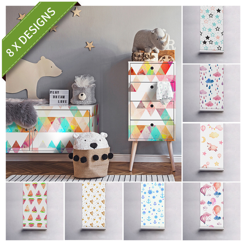 Funlife® 53x122cm Wallpaper Cloud Animal Grometry Star PVC Self-adhesive Tile Sticker for Bathroom Furniture Kidsroom Home Decor ► Photo 1/6