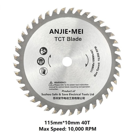 Free shipping 115MM Saw Blade for BDEWTECH BTC02 circular Saw  115x10mmX40T ► Photo 1/1