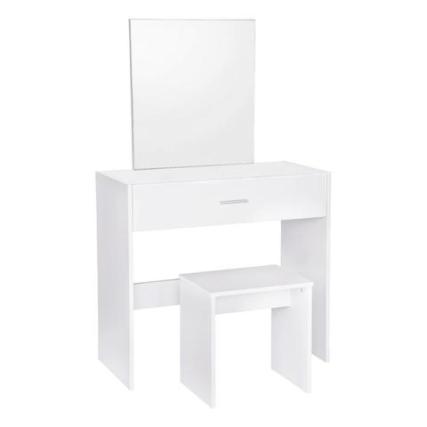 1set White Dressing Table, White Dresser And Vanity Set