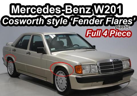 for W201 Mercedes Benz 190e Cosworth Style 2.3-16 2.0 1.8 2.5 190 E - 190 D Fender Flares Full 4 Piece ► Photo 1/6