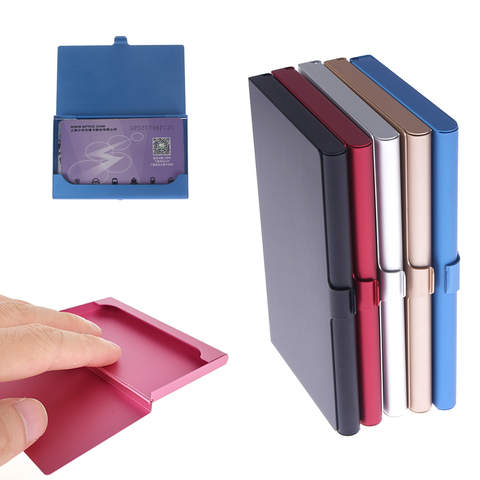 Creative Business Card Case Stainless Steel Aluminum Metal Box Credit ID Wallet Card Holder 1PCS ► Photo 1/6