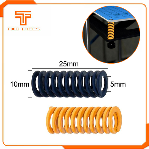 4pcs/10pcs 3D Printer Parts Spring Heated Bed 10*25MM Hot Plate 3D Printer Accessories Reprap Imported For Ender 3 Pro CR10 MK2A ► Photo 1/6