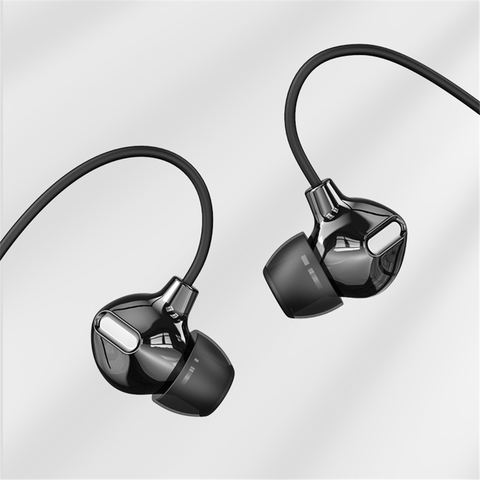 Rock Obsidian HIFI In Ear Earphone Stereo 3.5mm Headphone Deep bass Luxury Earbuds with mic Cable Headset ► Photo 1/6