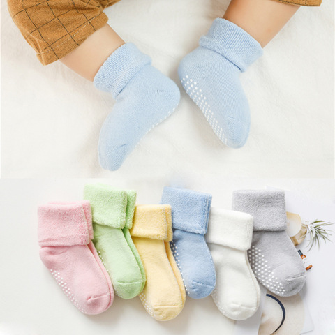 Baby Socks New Lovely Soft Newborn Toddler Infant Kids Girls Boys Non Slip Socks 0~12 Months Fashion ► Photo 1/6