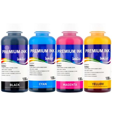 Ink for Brother DCP-T310, DCP-T510W, DCP-T710W, MFC-T810W, MFC-T910DW, 4x100 ml set ► Photo 1/1