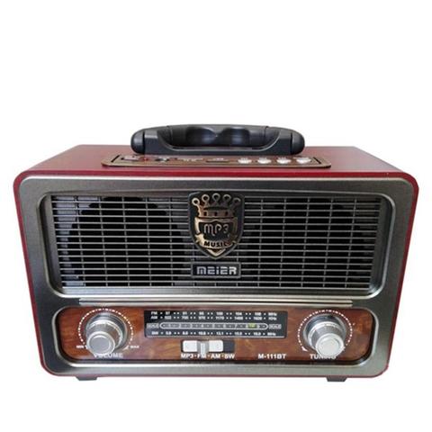 Meier M 111BT NOSTALGIC WOODEN RETRO FM RADIO USB SD BLUETOOTH ► Photo 1/3