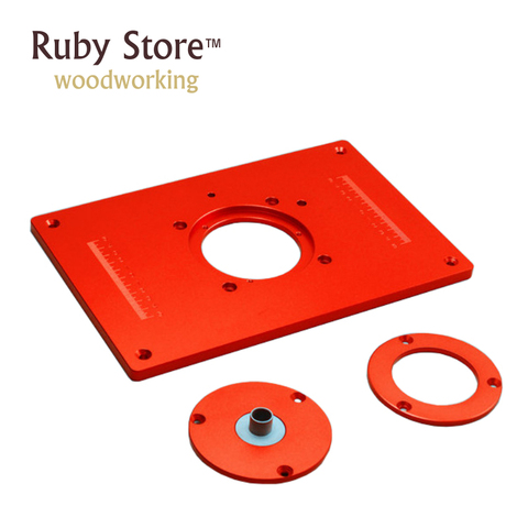 Aluminum Router Insert Plate for Routers (Red Series) 200mm x 300mm x 10mm ► Photo 1/6
