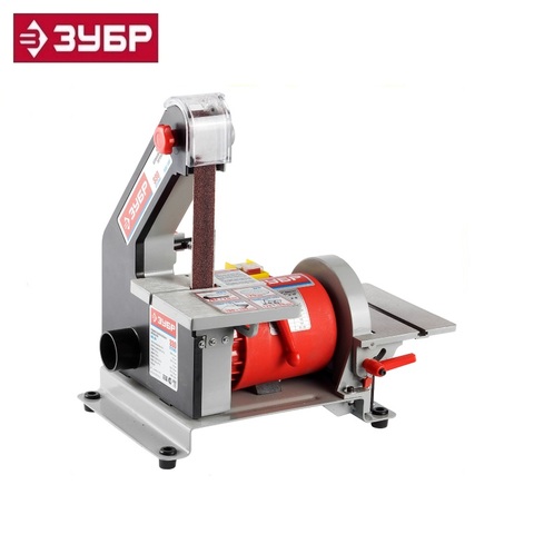 Grinding machine, ZUBR ZShS-330, belt 762x25 mm, disk 125 mm, 2950 rpm, 330 W Table sanding belt Metal polishing device Woodwork ► Photo 1/1