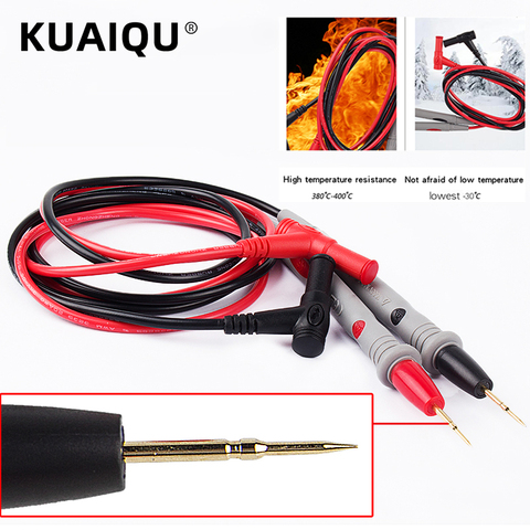 1 Pair 1000V 20A Universal Needle Tip Probe Test Leads Pin For Digital Multimeter Meter Tester Probe Silicone Wire Cable Pen ► Photo 1/6