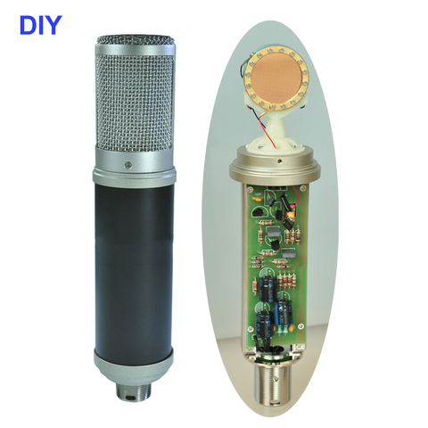 DIY Large-diaphragm high sensitivity LOWEST background NOISE cardioid Condenser Microphone studio recording ► Photo 1/6