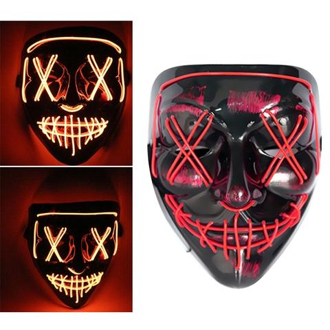 Cosplay Mask Halloween LED Mask Scary Glow Masks Party Masque Cosmask Festival Funny Cosplay Costume Masque Supplies ► Photo 1/6