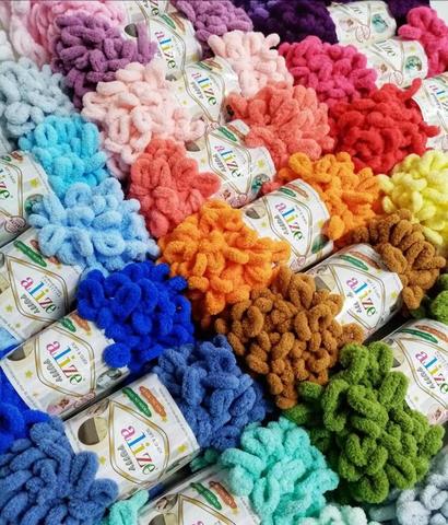 Alize Puffy Yarn 5 LOT/BALLS 100g No Needles No Hook Finger Crochet Amigurumi Knitting Velvet Plush Soft Baby Blanket Bulky Loop ► Photo 1/6
