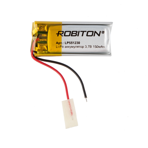 Li-ion polymer battery lp551230 robiton, Li-Pol prism with protection circuit ► Photo 1/1