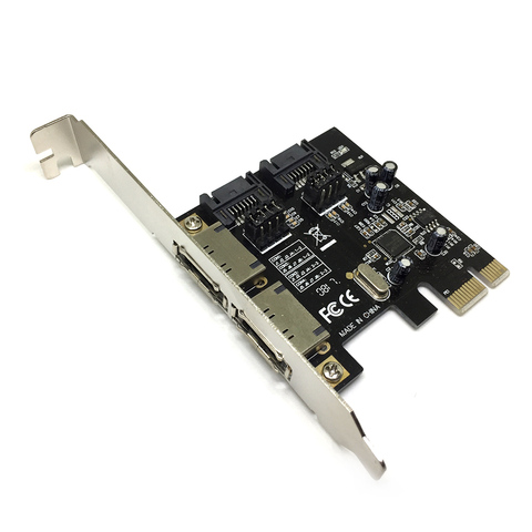 Controller PCI-E, SATA3 2 int + 2 Ext, asm1061/es3a1061/, Espada, OEM ► Photo 1/4