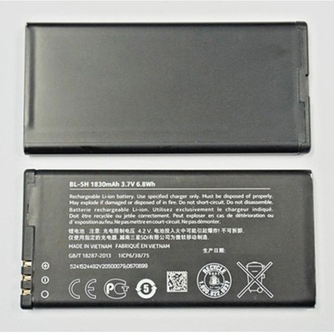 Lithium Li-Po 3.7V 1830 mAh Battery BL-5H BL 5H For Nokia 630 630 Dual ► Photo 1/1