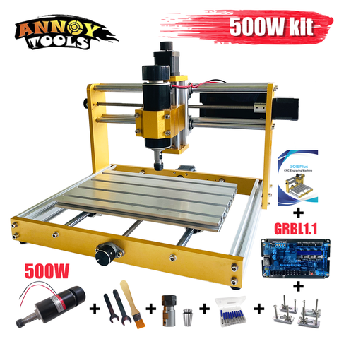 CNC 3018plus 500W/300W Complet Kit  Apply Nema17/23 Stepper  52mm Spindle CNC Wood Router,Pcb Milling Machine,Craved On Metal ► Photo 1/6
