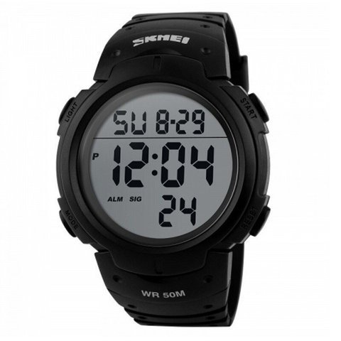 Skmei 1068 sport watch, skmei 1068, stopwatch watch, alarm clock, waterproof watch, water resistant watch ► Photo 1/4