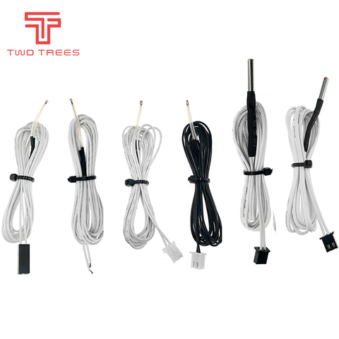 5pcs/lot 100K ohm NTC 3950 Thermistors Sensors with Cable 3D Printers Parts Temperature Part White 1M Line Accessories ► Photo 1/6