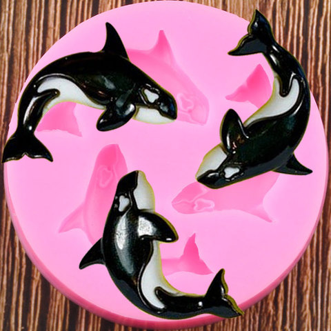 Killer Whale Silicone Molds Dolphin Fondant Chocolate Cake Decorating Tools DIY Jewelry Polymer Clay Resin Moulds Candy Mould ► Photo 1/6