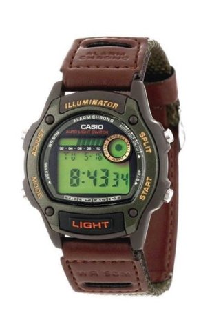 Men's sports watch Casio W94HF-3A hour double strap leather fabric light ► Photo 1/6