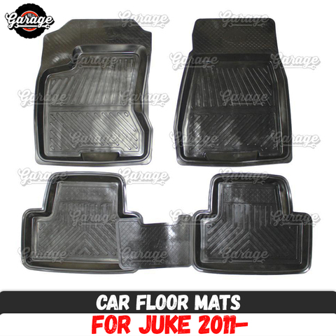 Car floor mats for case for Nissan Juke 2011- rubber 1 set / 4 pcs or 2 pcs accessories protect of carpet decoration ► Photo 1/5