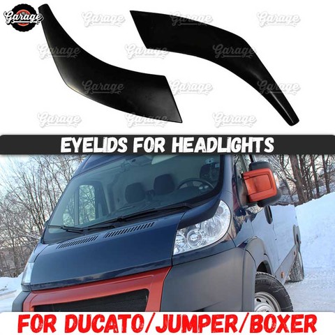 Eyelids for headlights case for Peugeot Boxer 2006-2013 ABS