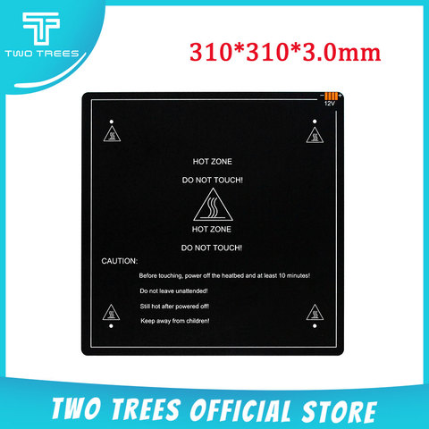 3D Printer Parts 1PCS black MK3 hotbed latest Aluminum heated bed for Hot-bed Support 12V/24V 310*310*3.0mm for Creality 3D CR10 ► Photo 1/6