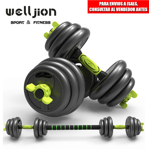 4 in 1 dumbbell set with adjustable bar and bar CURL10KG-40KG /// set of dumbbell 2 in 1 adjustable 10KG-50KG ► Photo 1/6