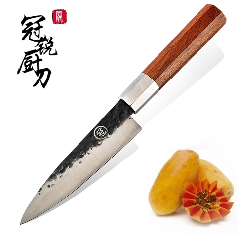 Handmade Chef Knife 5.6 inch High Carbon 4cr13 Steel Petty Utility Japanese Kitchen Knives Hammer Forged Home Tools Christmas ► Photo 1/6