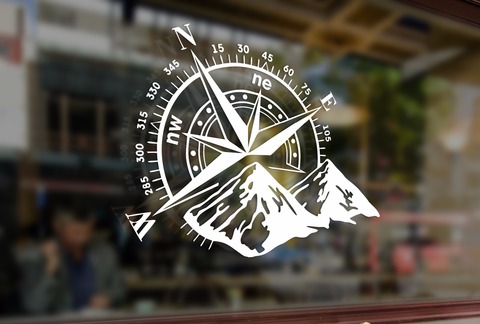 Car vinyl sticker compass compass rose winds, sticker for window Auto ► Photo 1/6