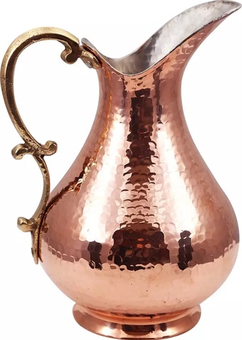 2 liters Large Jug hand hammered copper Turk water pitcher pure copper pitcher made in turkey ► Photo 1/5