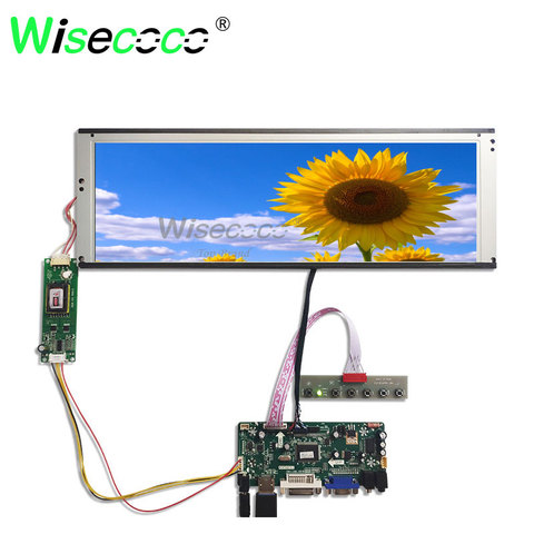 for industrial stretched Bar display 14.9 inch 1280x390 20 pis LCD screen display with HDMI lvds controller  board ► Photo 1/5